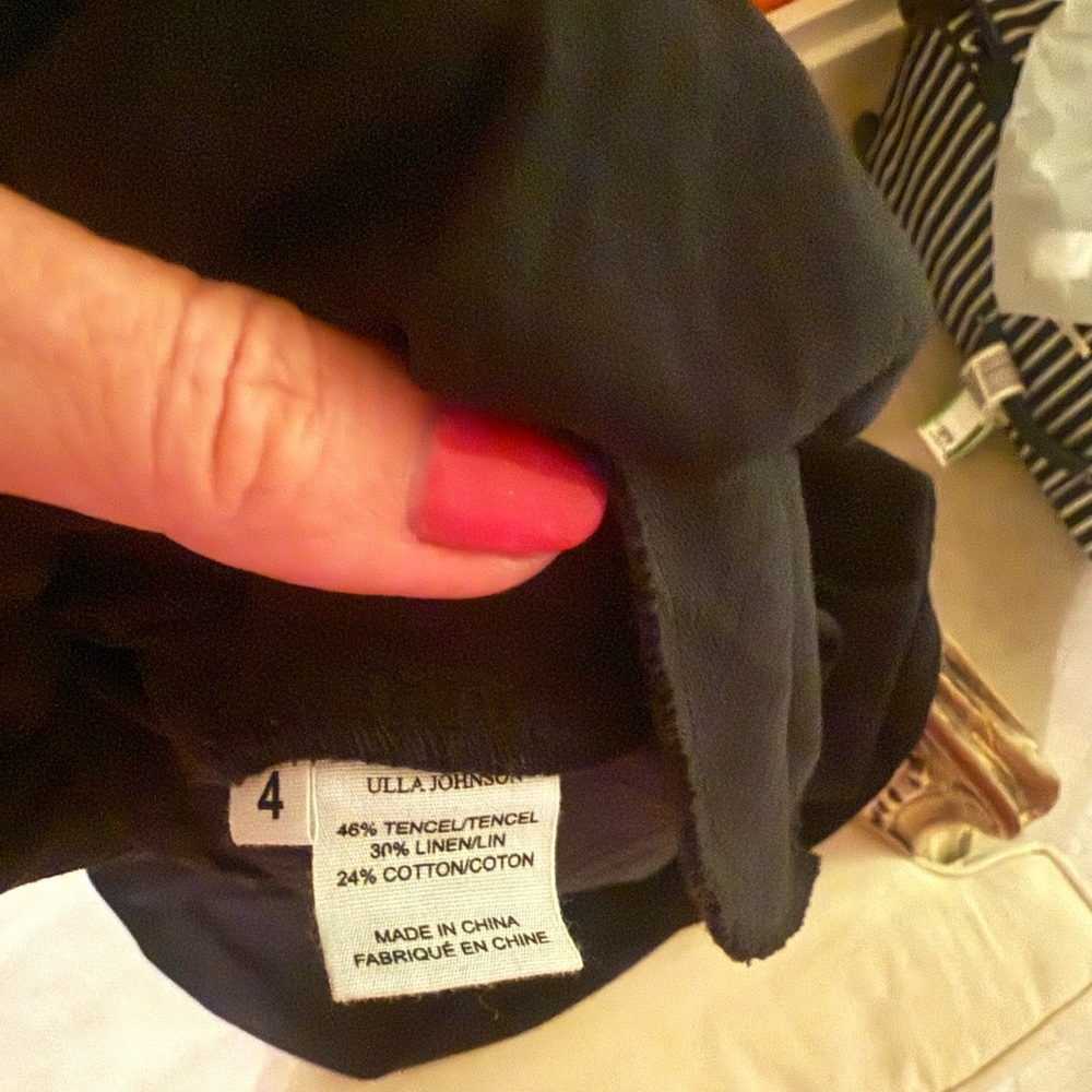 Ulla Johnson linen blend black tiered dress - Picture 15 of 16